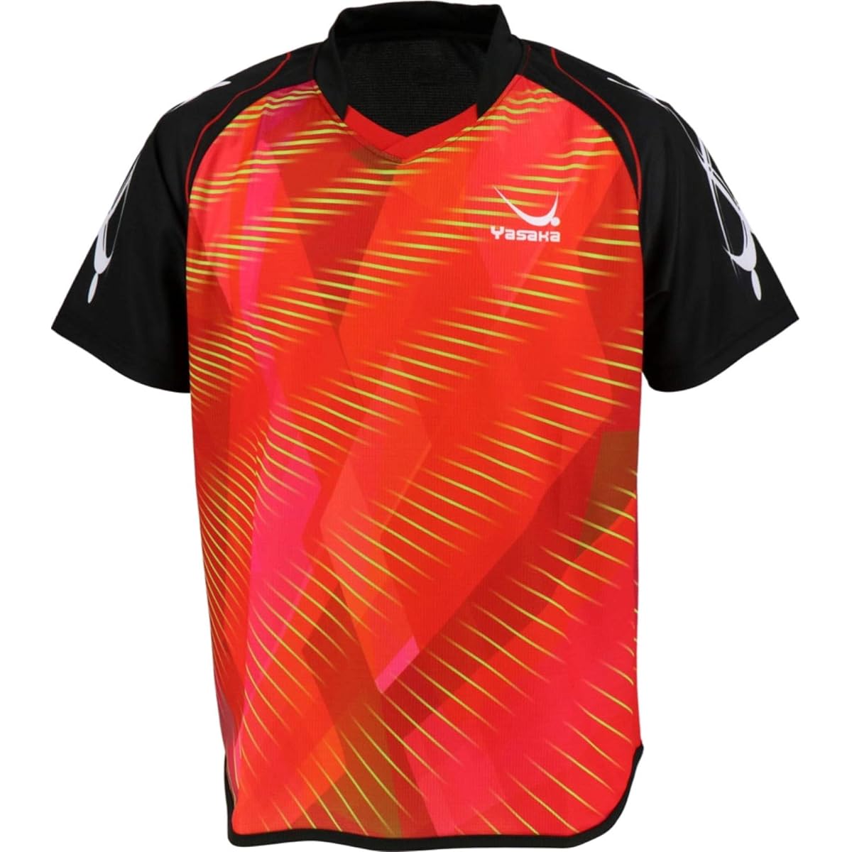 YASAKA Y239 Table Tennis Match Short Sleeve Game Shirt, Shine Stripe Uniform, Unisex, Officially Recognized by the Japan Table Tennis Association