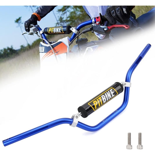 Wingsmoto Motorcycle 7/8" 22mm Handlebar Handlebar with Foam Pad for CRF YZF KXF KLX RMZ DRZ KTM Pit Dirt Bike Motocross ATV Quad Blue