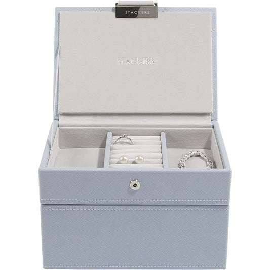 STACKERS LONDON Mini Jewelry Box 2-SET Dusky Blue/Stackers DUSKY BLUE Mini Jewelry Box 2-SET