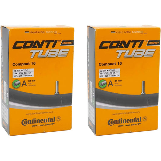 Set of 2 Continental Compact 16 American style tube 16 x 1 3/8 - 16 x 1.75 (32-305/47-349,400x32A/400x47A) [Parallel import goods]