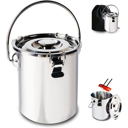 Fire Extinguishing Jar: Stainless Steel (2 Ways to Extinguish Fire, Water & Acid Non-extinguishing), Fire Extinguishing Pot, Charcoal, Firewood, Barbecue, Bonfire, Reusable, Eco-friendly, Charcoal