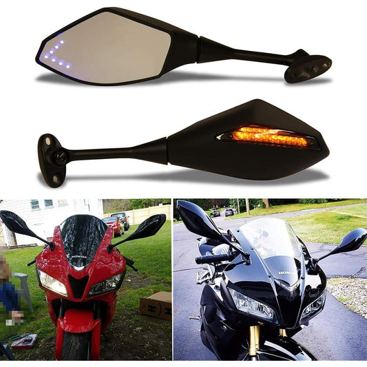 Compatible with Honda CBR250R CBR 600 RR (matte black+smok lens#1)