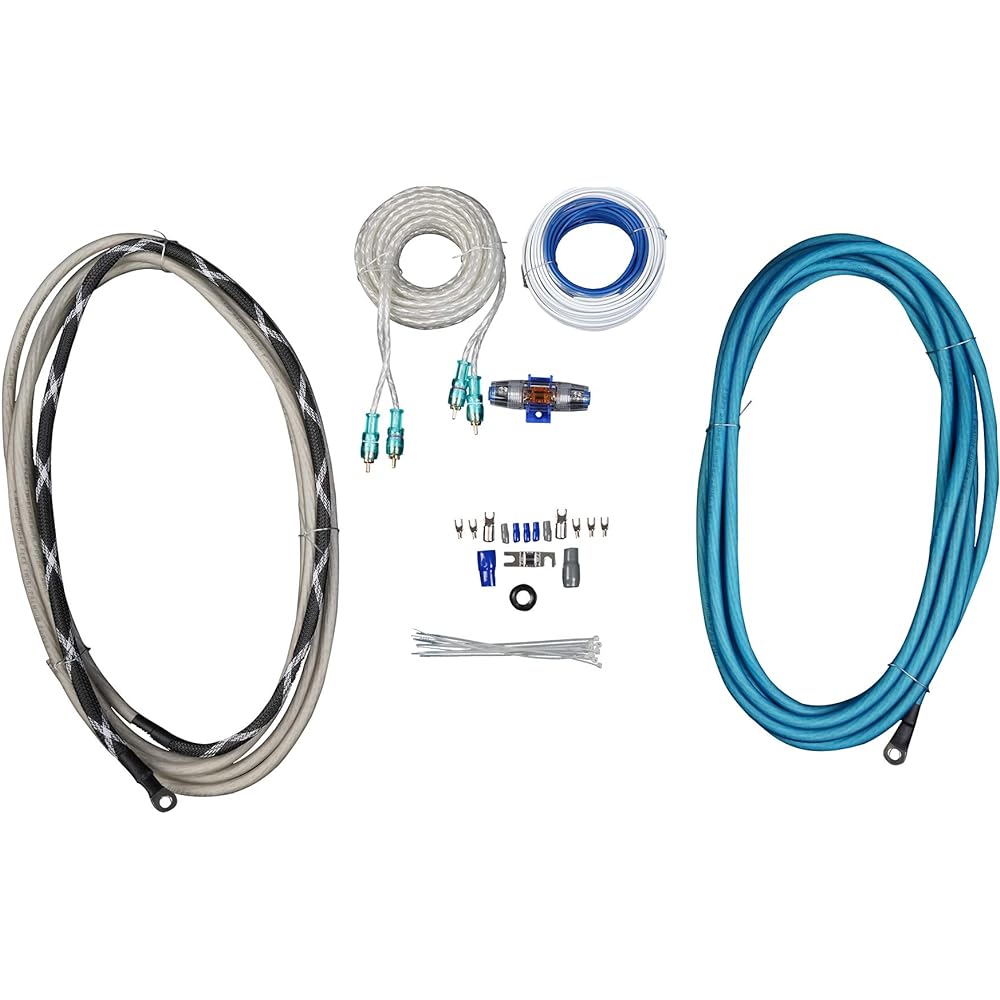 ROCKVILLE RMWK4 4 AWG Gauge Waterproof Marine Amplifier/Amplifier Attachment Wire Kit