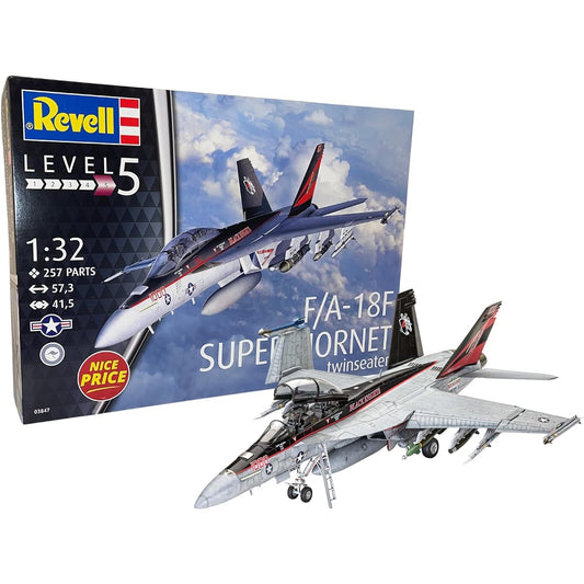 German Level 1/32 US Navy F/A-18F Super Hornet Plastic Model 03847