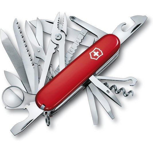 VICTORINOX Swiss Champ All 6 Colors Multifunctional Knife Disaster Prevention Goods Outdoor Camping Pliers Scissors with Loupe Swiss Made Multi-Tool with 33 Functions Compact Disaster Prevention Goods Jutoku Knife [Domestic Genuine Product]