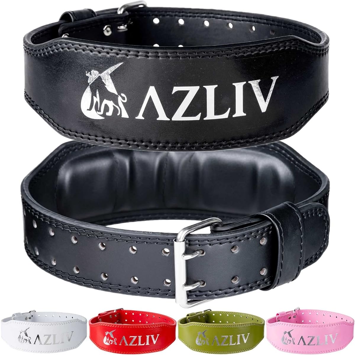 AZLIV Training Belt AZ7 Muscle Training Belt Power Belt AZLIV MF Leather Heavy Duty Lightweight Soft