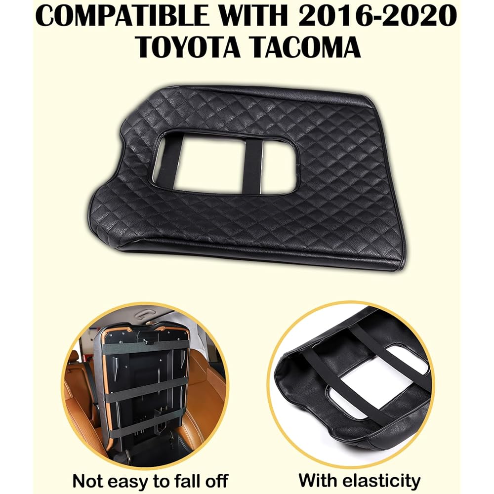 CHEAYAR Center Console Arm Rest Cover Kit Console Armrest Cushion Automobile Custom Console Armrest Cushion Toyota Tandra 2014-2020 Accessory Organizer Protector (Lattice -All Black)