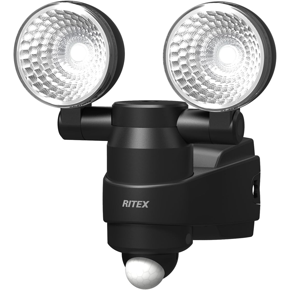 ムサシ RITEX 1W×2 LEDハイブリッドソーラセンサーライト 「ソーラー発電+乾電池」 S-HB20