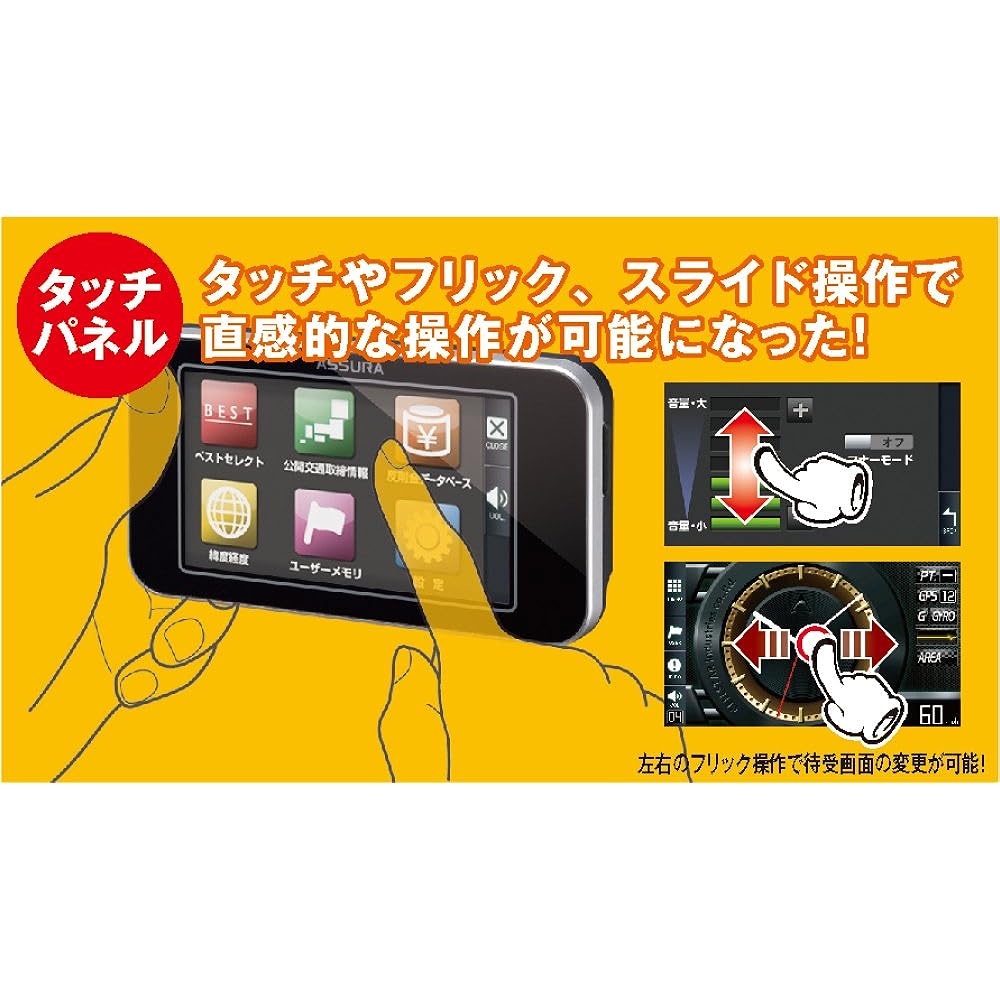 CELLSTAR Touch Panel One Body Type GPS Radar Detector VA-508G