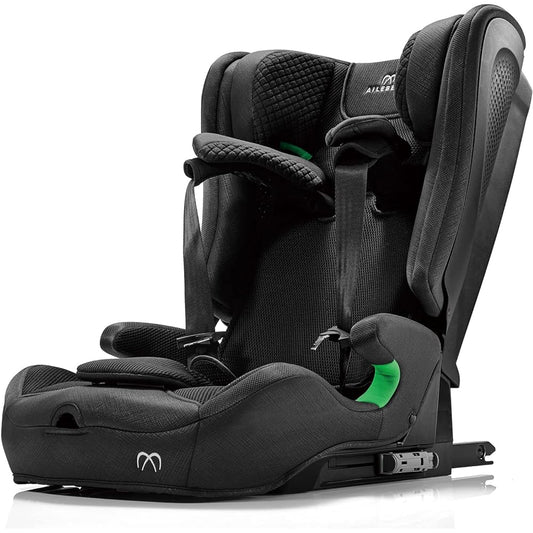 Carmate (Alebebe) Child Seat Junior Seat ISOFIX R129 Can be used from 1 year old Disinfecting Papat R Pearl Black Jumping Harness CF135