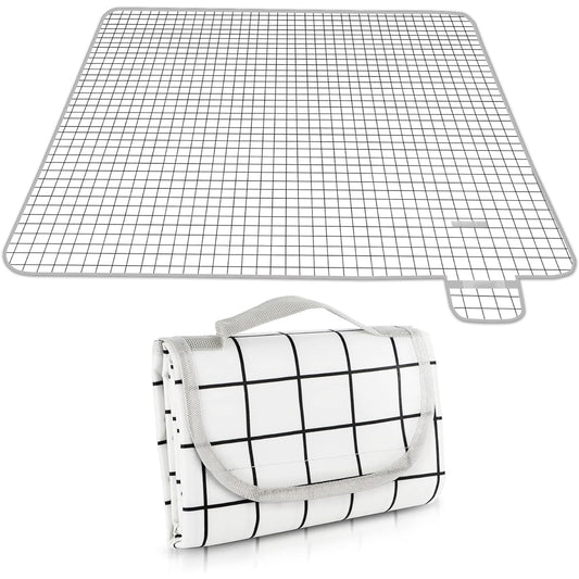 Leisure sheet, picnic sheet, camping mat, suitable for 3 to 6 people, bag type, 140x150cm, with handle, tent mat, leisure mat, picnic mat, foldable, large, stylish, easy to carry, waterproof, washable, cherry blossom viewing, excursions, sports days, out