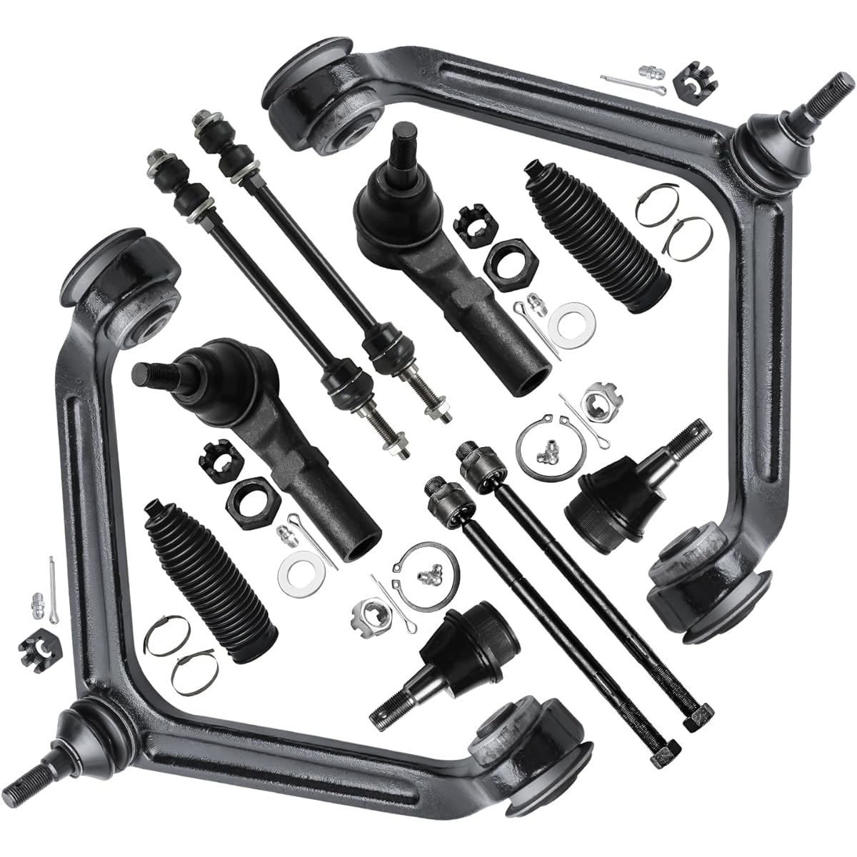 DETROIT AXLE -5 Rug 4WD Front Control Armball With Joint Swaber Tie Rod End Replacement 2002-2005 DODGE RAM 1500