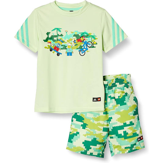 [Adidas] Top and Bottom Set Kids LEGO(R) Play T-shirt & Shorts Setup ECU77