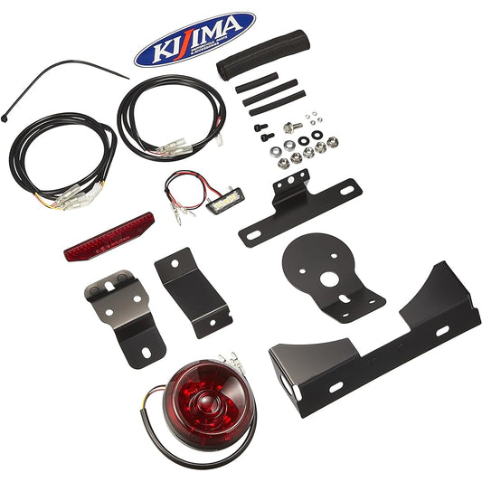 kijima Motorcycle Bike Parts LED Tail Lamp Core Tail Kit Genuine Turn Signal Compatible Steel Black Finish REBEL1100/DCT HONDA 218-4019