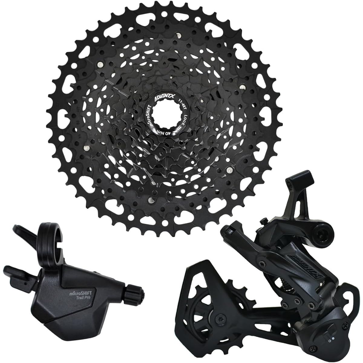 microSHIFT ADVENT X 1x10 Speed 11-48T MTB Groupset, MIS2763