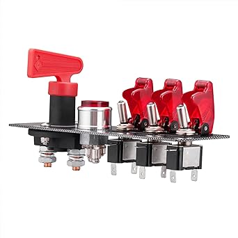 Auto Racing Car Ignition Switch Carbon Fiber Fiber surface Panel 5 Inn 1 Engine Start Panel Racing Sports Competitive Car for Competition Cars