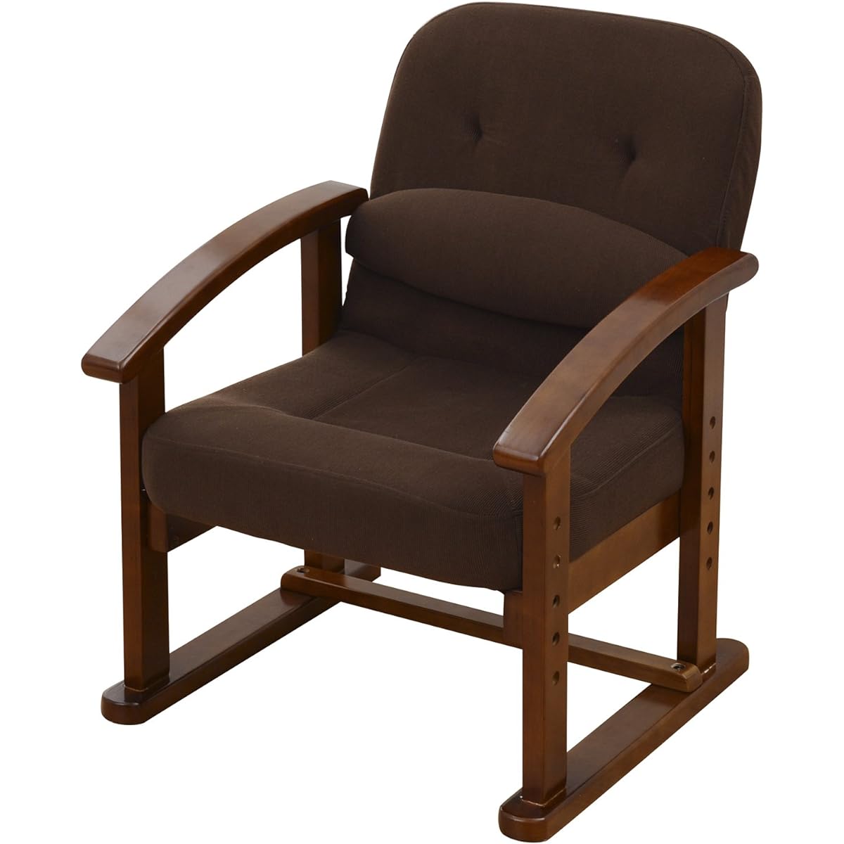 [Yamazen] Seat Chair, Tatami Chair, High Seat Chair (Height Adjustment/Waist Rest/Reclining/Folding/Blank) for Kotatsu, Completed Product, Mocha Brown KMZC-55(MBR)BB
