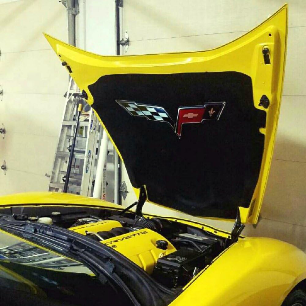 C6 Colvet Cross Flag Metal Under Food Emblem ZR1 All 2005 to 2013 Corvette