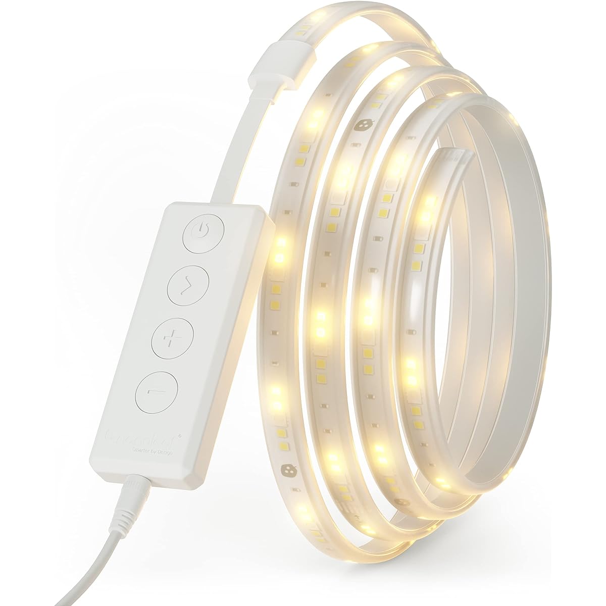 Nanoleaf Essentials Lightstrip 2m Starter Pack Smart Light LED Strip Light 16.8 Million Colors RGBCW Multi-color Wide Light Distribution Compatible with Bulb Color and Daylight White Dimmable Color Wall Mounted Light Easy Installation Alexa / Google Home