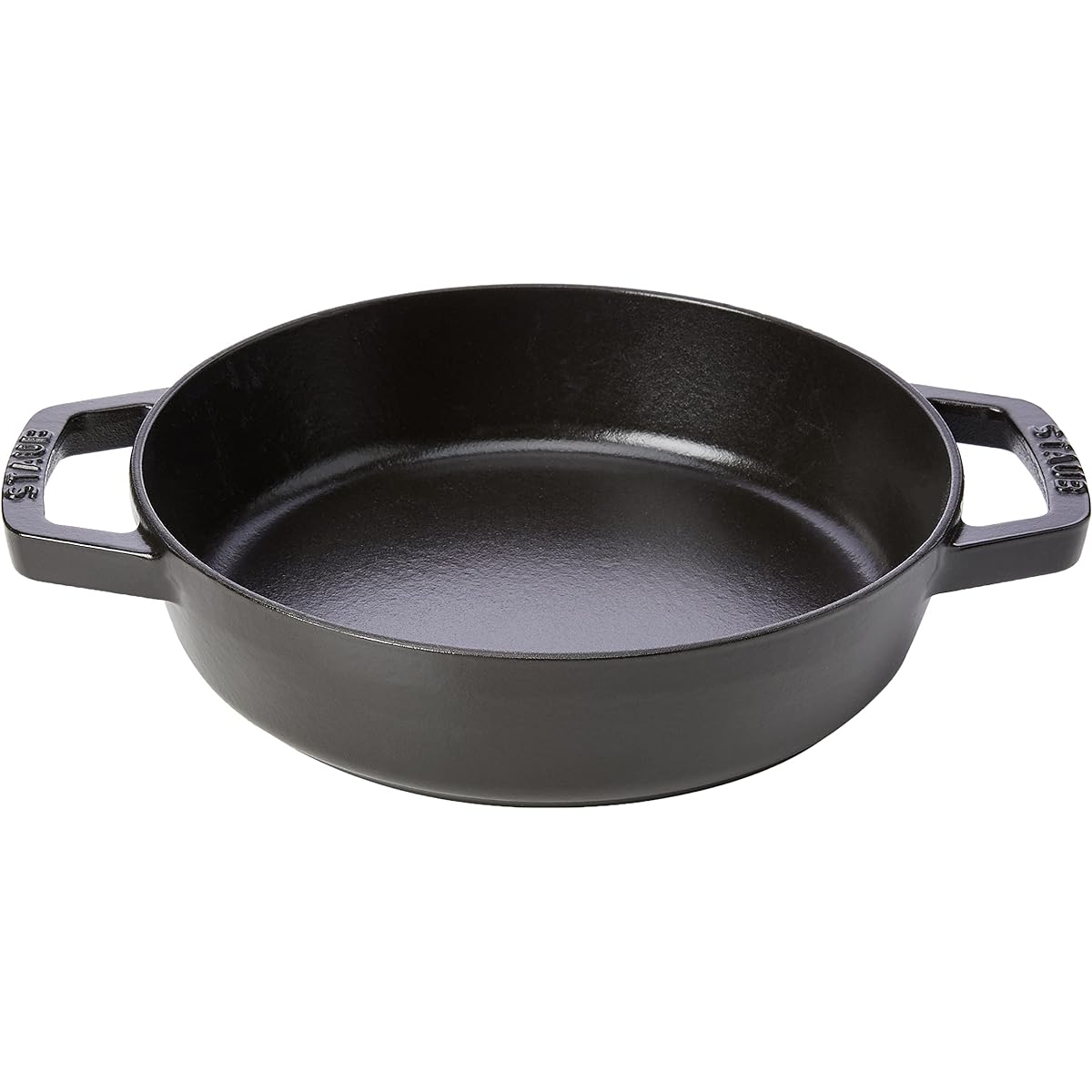 Staub "Double Handle Frying Pan Black 20cm" Skillet Both Hands Cast Enamel IH Compatible [Authorized Japanese Product] Double Handle Frying Pan 40511-659