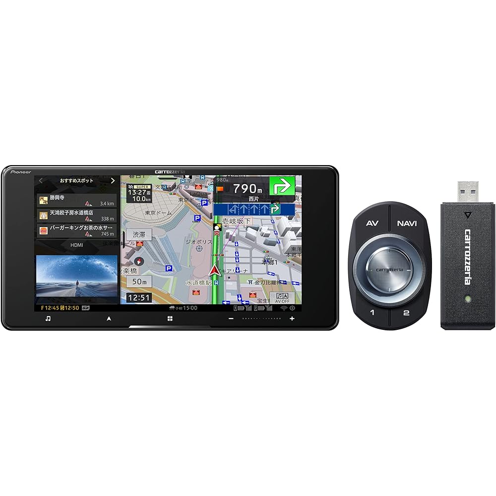 Pioneer Car Navigation AVIC-CW912-2-DC 7 Inch 200mm Wide Cyber Navigation Free Map Update Full Seg DVD CD Bluetooth SD USB High Resolution HD Quality Network Stick Set Carrozzeria