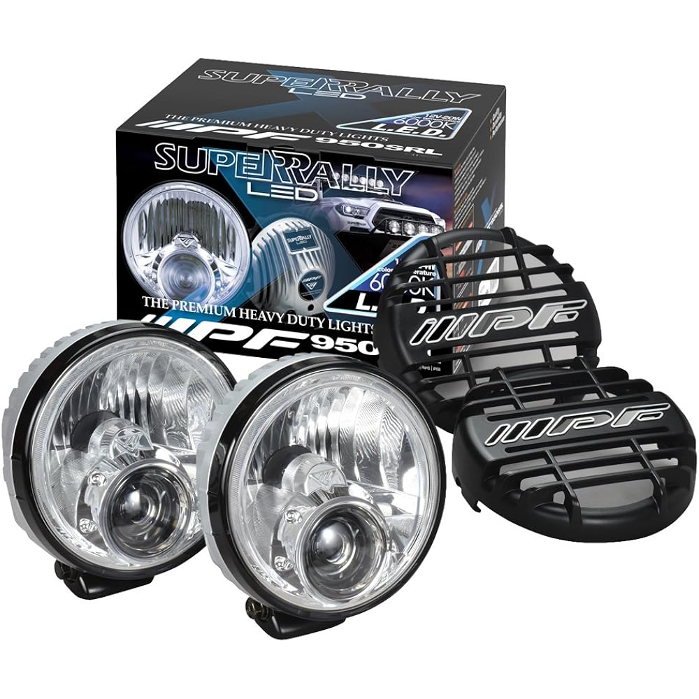 IPF fog lamp LED round diameter 163mm 1100lm (110,000cd) 6000K white for 12V 2 pieces hybrid light distribution (driving & spot) S-950SRL