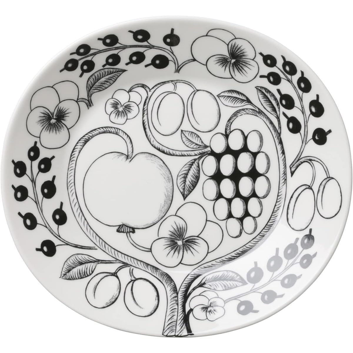[Regular Imported Product] Arabia Paratissi Oval Plate Dish 24.5cm Black 1005394