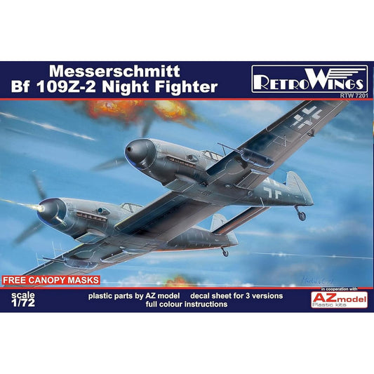 Retrowings 1/72 Luftwaffe Messerschmitt Bf109Z-2 prototype twin-engine night fighter plastic model RTW7201