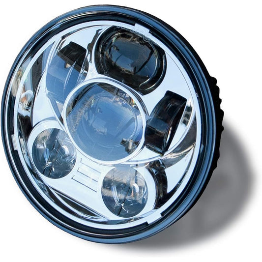 5.75" LED headlight unit chrome plated D-2075