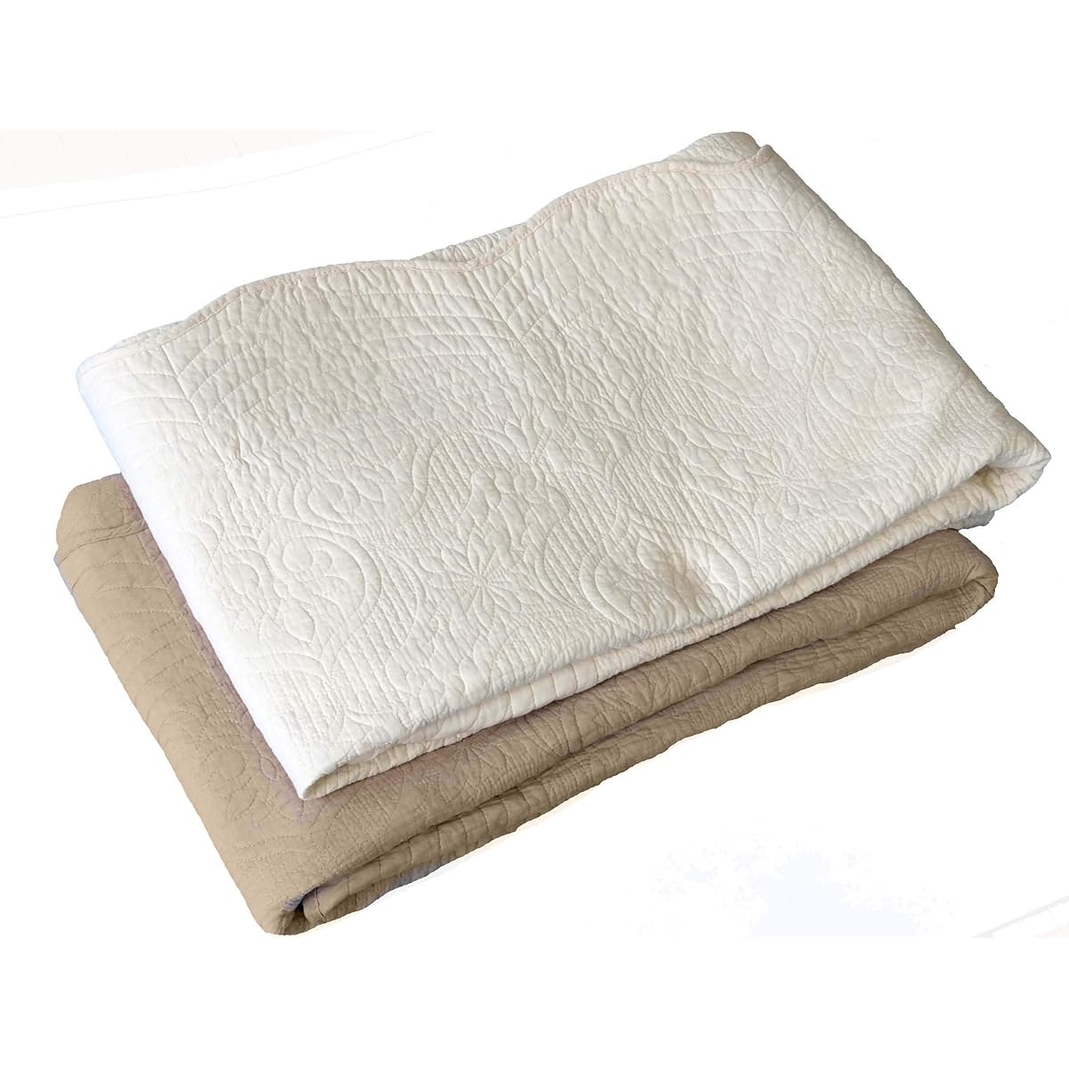 100% cotton washable quilt multi-cover MINT (Ivory, 190X240)