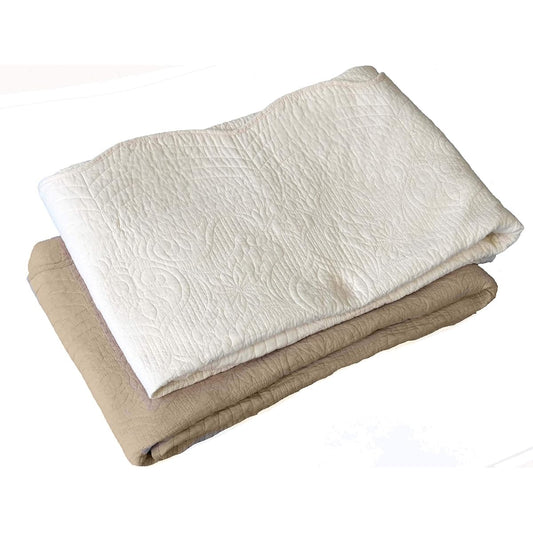 100% cotton washable quilt multi-cover MINT (Ivory, 190X240)