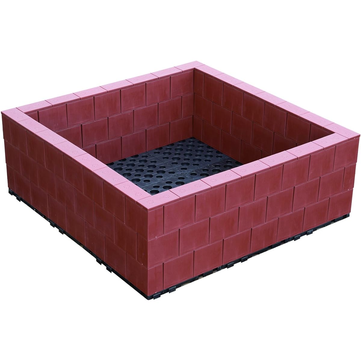 System farm (assembled flower bed/vegetable garden) 90cm x 90cm x 3 tiers set Brown
