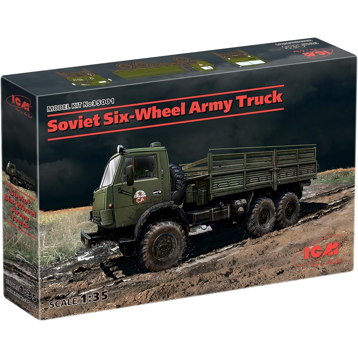 ICM 1/35 Soviet 6-wheel army truck 35001 plastic model