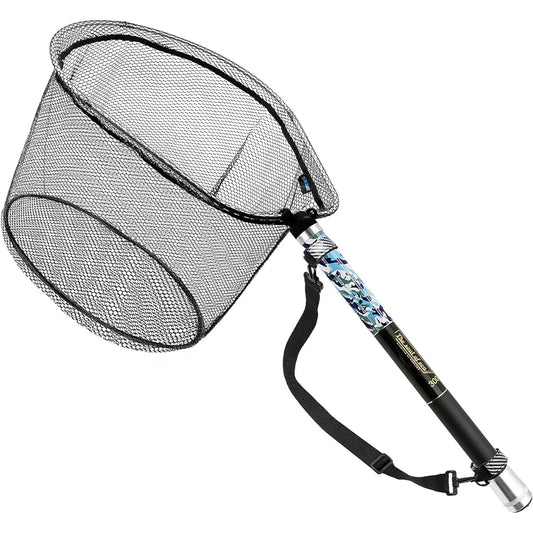 SANLIKE Tamo Net, Ball Net, Carbon, Small Tsugidama Handle, 9 Levels, Telescopic, Ultra Lightweight, Fishing Tamo, Rock Ball Set, 4-fold Frame, Landing Net, For Freshwater and Saltwater Use 3m/5m/6m