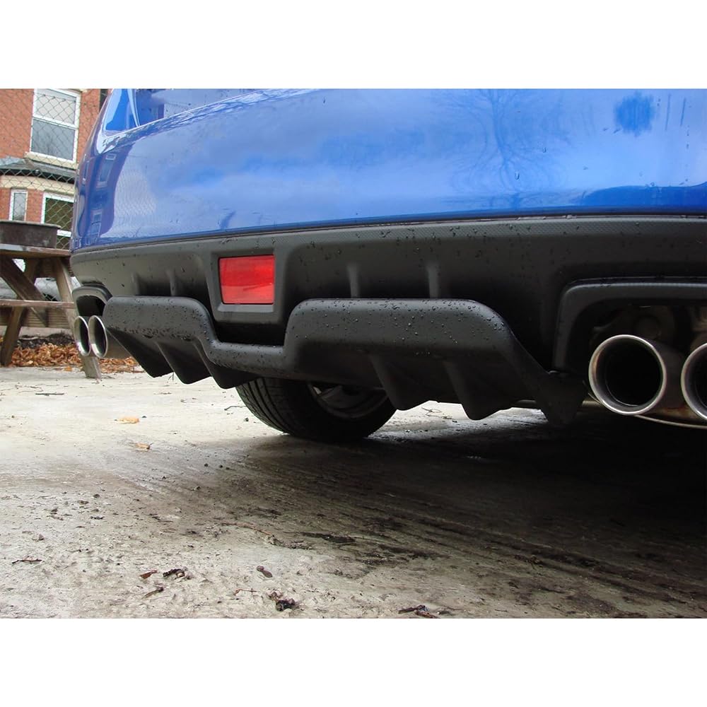 IKON MOTORSPORTS Rear Bumper Lip Diffuser 2015-2021 Subaru WRX STI PP Polypropylene Mat Black Balance Spats Apron Sputter Diffuser Kana