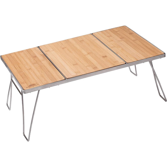 CAMPING MOON Grill Table for IGT Field Rack Ground Rack All Stainless Steel with Storage Bag CK-1+P25