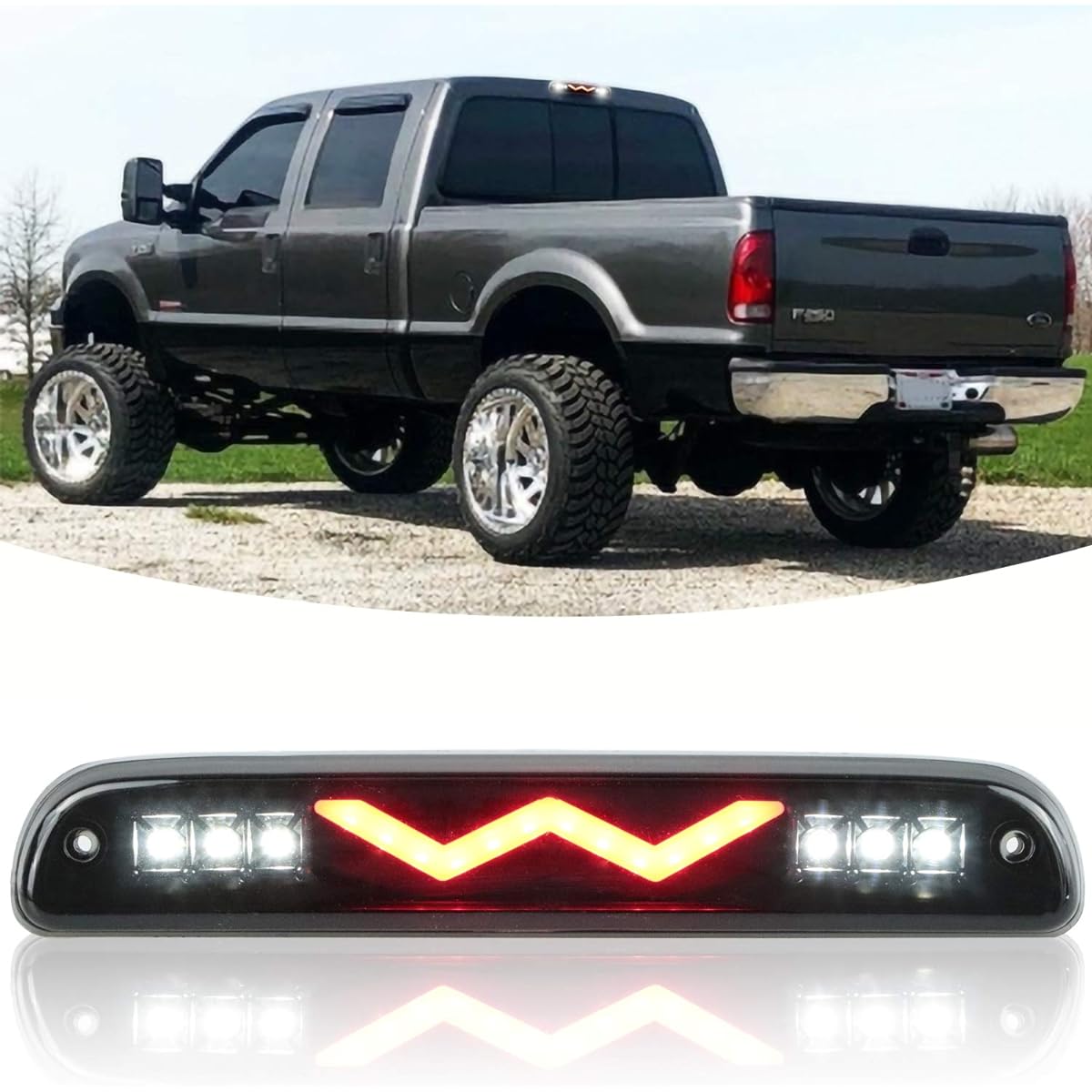 LED 33 Brake Light 1993-2011 Ford Range, 1999-2016 Ford F-250/ F-350/ F-450/ F-550 Super Duty, 2001-2005 Ford Explorer Sports Truck, 1994-2010 Mazda B2300/ B4000 (Black Housing Smoke lens).