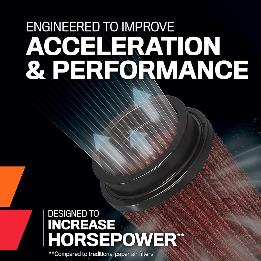 K & N General-purpose clamp-on air intake filter: high performance, premium, washable, replacement air filter: Flange diameter 6 inches, 4 inches: 1 inch length, shape: round tapered RU-4600