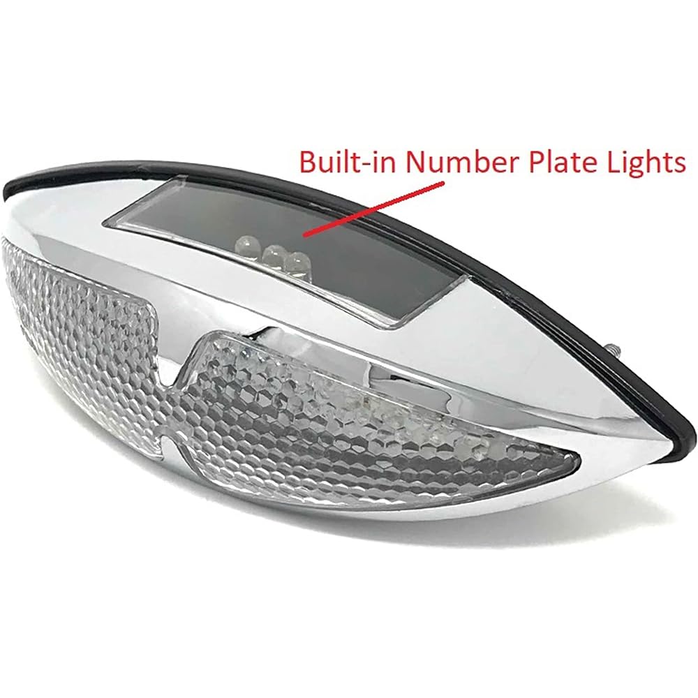 Universal chrome LED stop/tail light motorcycle trike scooter
