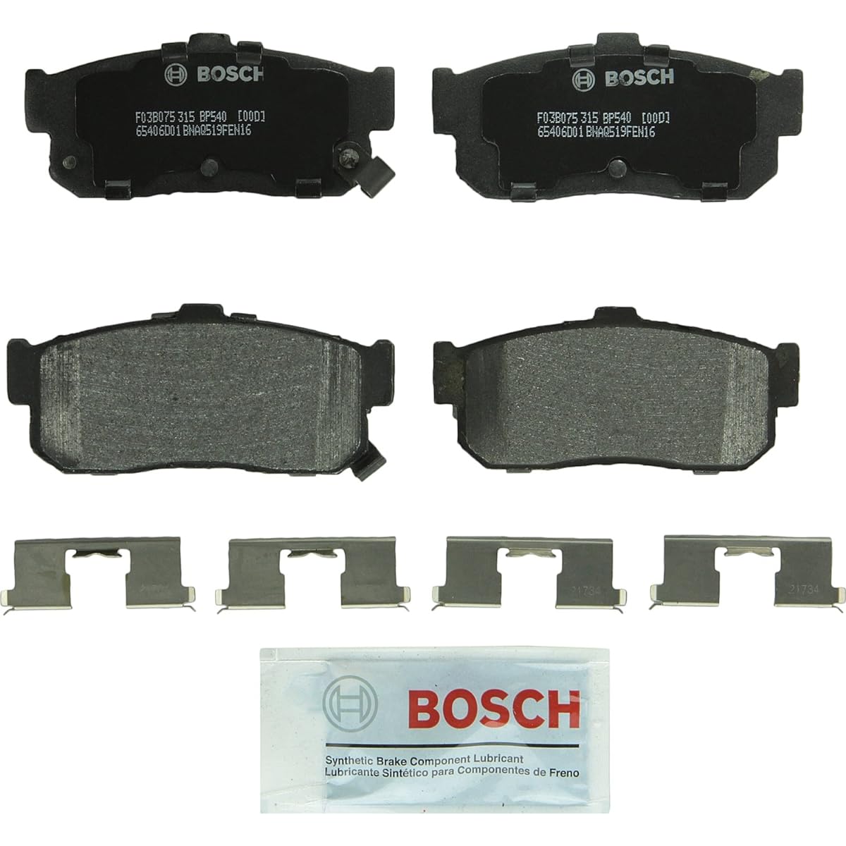 Bosch BP540 QUIETCAST Premium semi-metallic disc brake pad set infinity: 1991-2001 G20 1996-2001 i30 Nissan: 1993-2001 Altima 1999-2001 Altra EV, 1991-2000 Maxima, 2000-2001 SENT RA, for rear