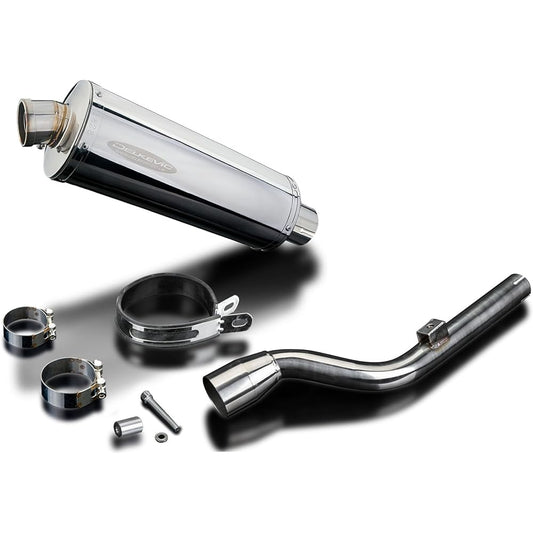 DELKEVIC Slip-on Stainless Oval Muffler for YAMAHA XT225 SEROW 1986-2007 350mm KIT04EZ