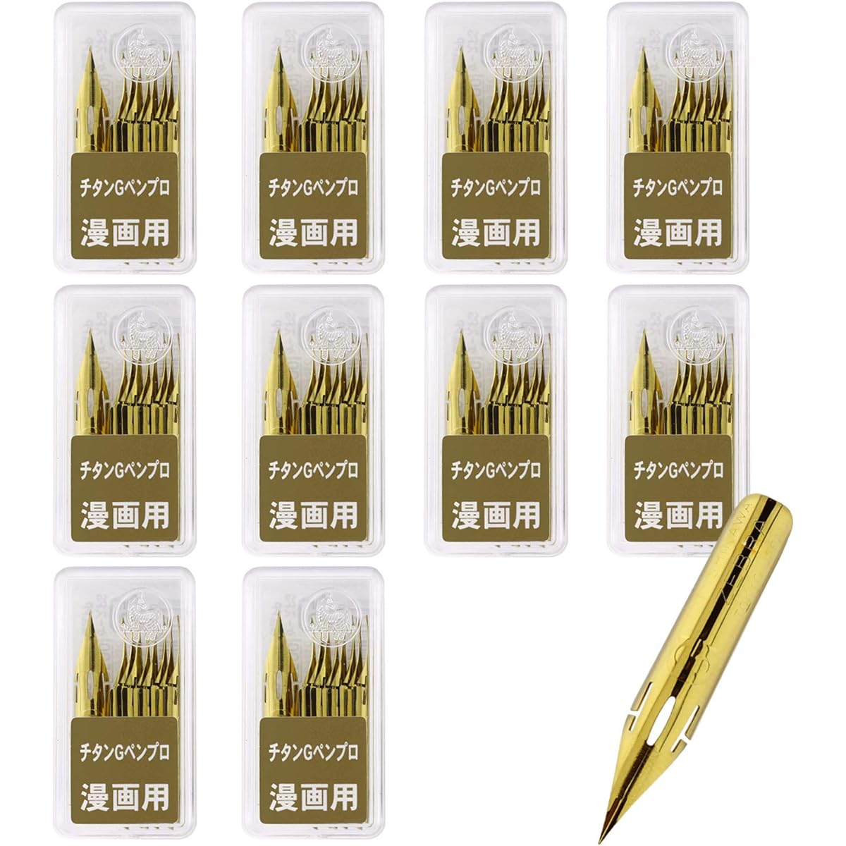 Zebra Manga Nib Titanium G Pen Pro 100 Pieces B-PG-7B-C-K