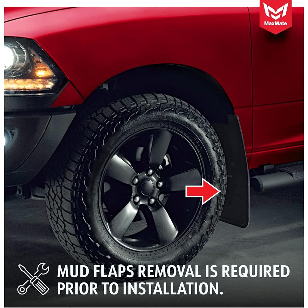 MAXMATE Fender Flare 2010-2018 DODGE RAM 2500 3500 6.5 feet & 8 feet Bed smooth texture paintable bolt rivet fastened style 4 | TFD84138
