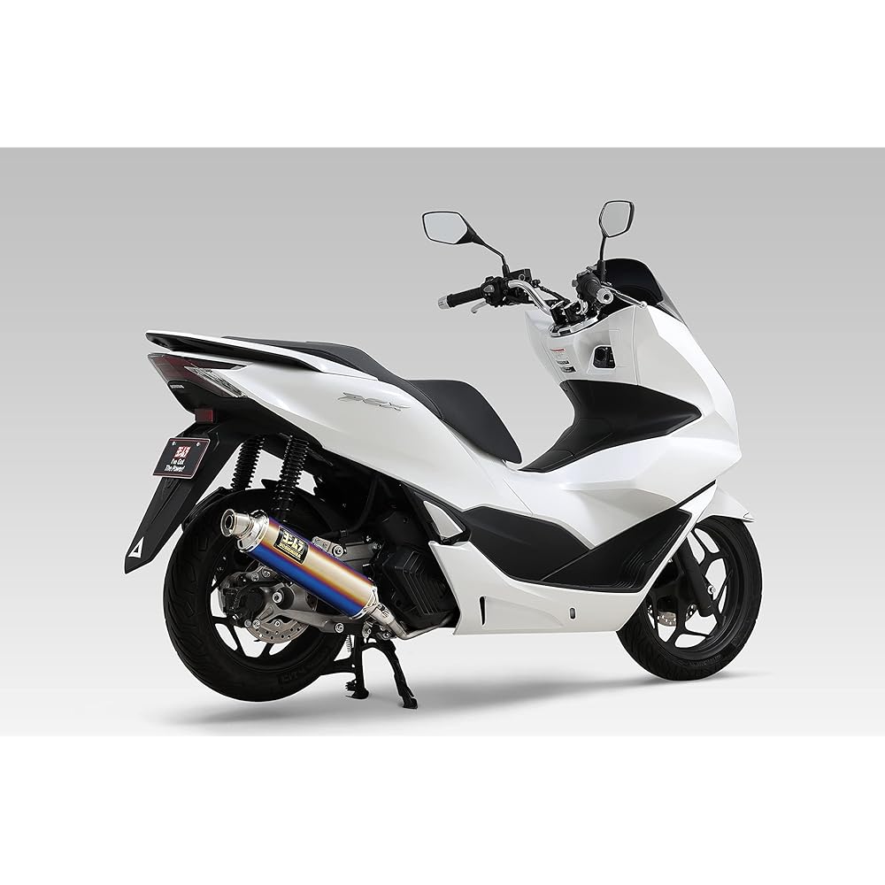 YOSHIMURA Full Exhaust PCX(21) Mechanical Bent R-77S Cyclone EXPORT SPEC Government Certified Titanium Blue Carbon End YOSHIMURA 110A-45C-5182B