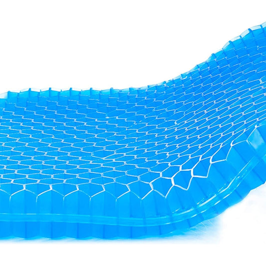 Gel Cushion [Double Design Gel Technology] Seat Cushion with Cushion Cover, Zero Gravity Cushion, High Repulsion, Breathability, Body Pressure Dispersion, For Cars, Chairs, Home, Office, All Seasons (M18)