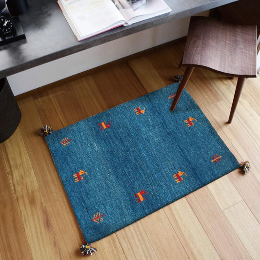 Hagiwara Gabbeh Rug Blue Approx. 70X120cm "GABBEH D10" 270015835