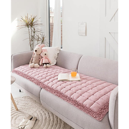 Aimoha Seat Cushion Sofa Seat Sofa Cushion Mat 70.3 x 148cm Sofa Pad Pad Cushion (Pink)