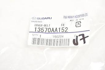 Genuine Subaru 13570AA152 Cover Belt -1 Pack of Front