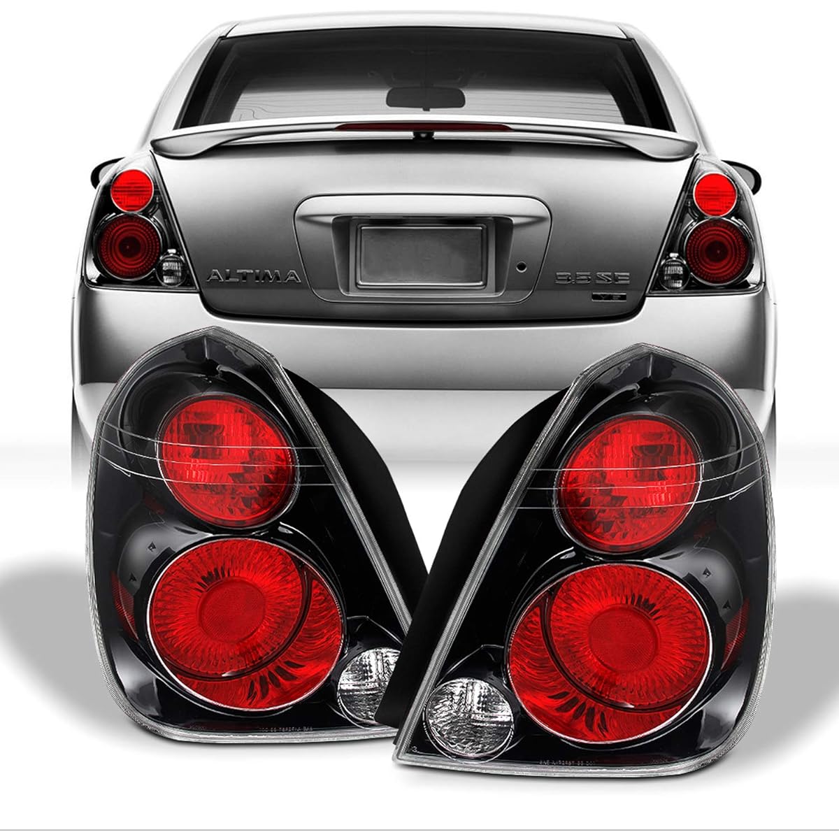 Nissan Ultimate Port Black Besel Tail Tail Light Light Lamp Replacement Pair Left / Right Set