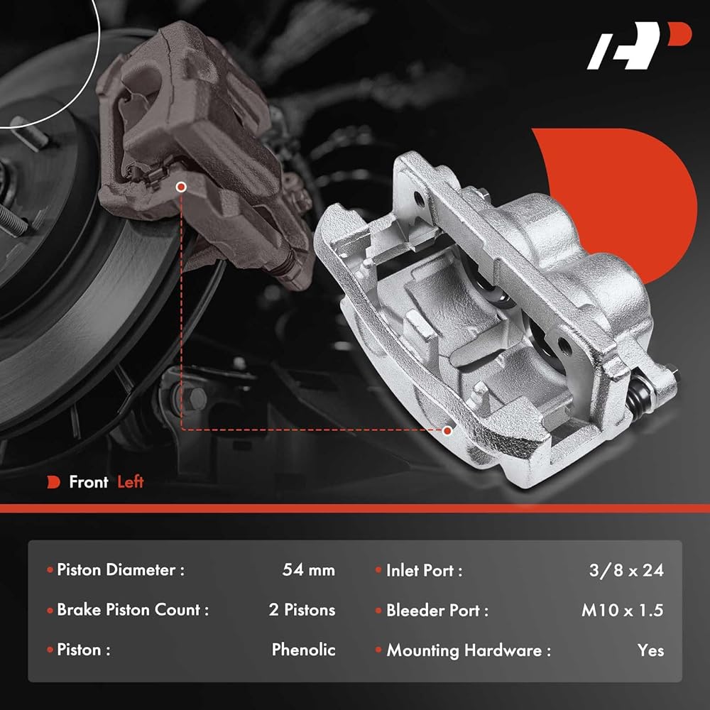 A-PREMIUM Disc Brake Caliper Assembly Bracket Some Ford and Lincoln Model-F-150 2005-2008, LOBO 2005-2008, Mark LT 2006-2008-Front left driver's seat side